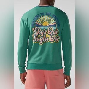 NWT CHUBBIES UNISEX The Sketch Sweatshirt, Dark Green